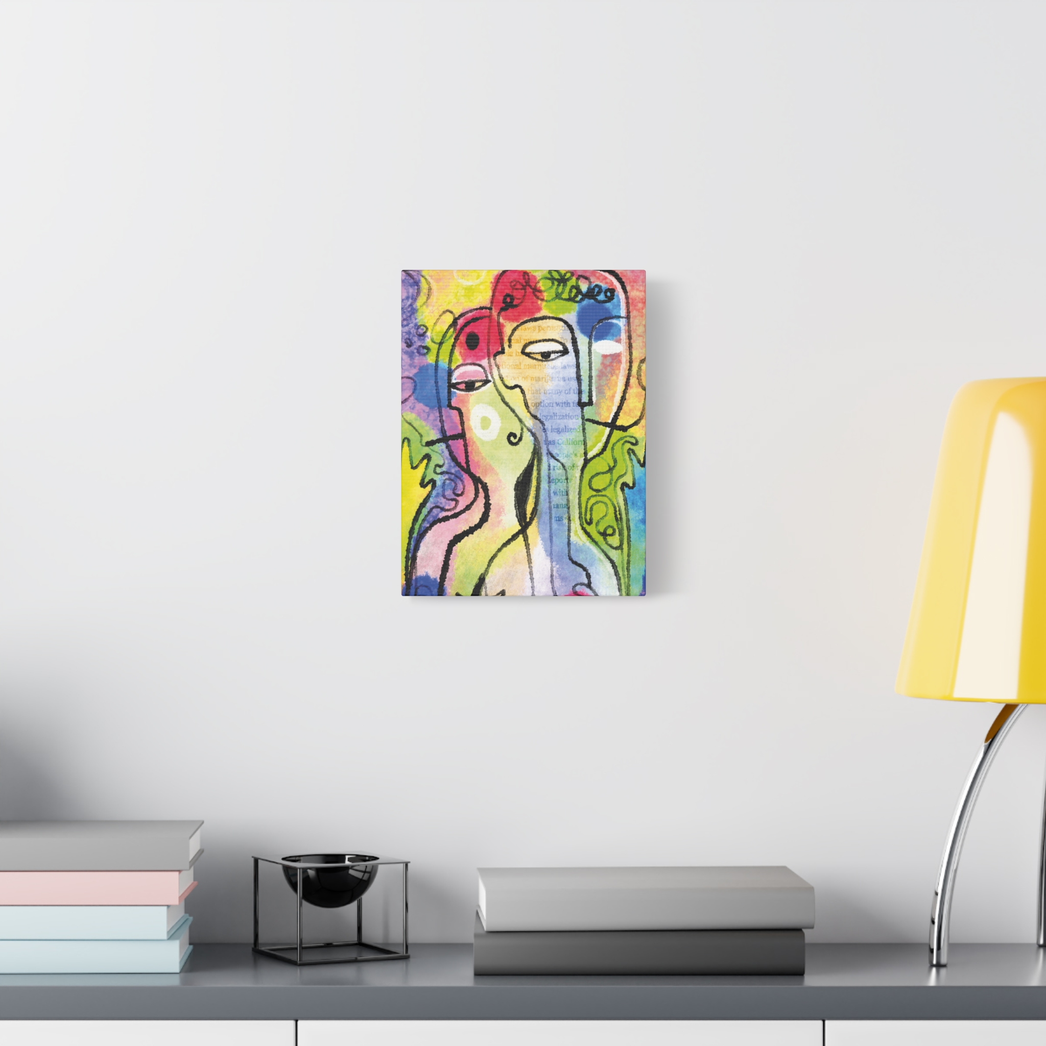 Abstract Colorful Faces Matte Canvas Wall Art — Stretched 1.25" - Image 11